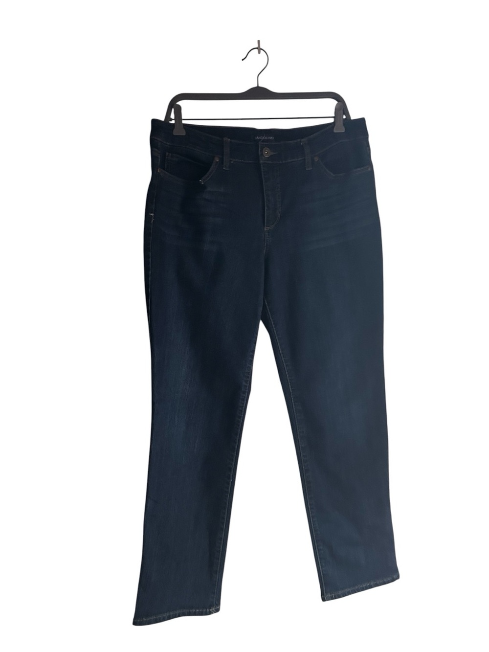 Bandolino Size 14 S Mandie Dark Blue Straight-Leg Jeans